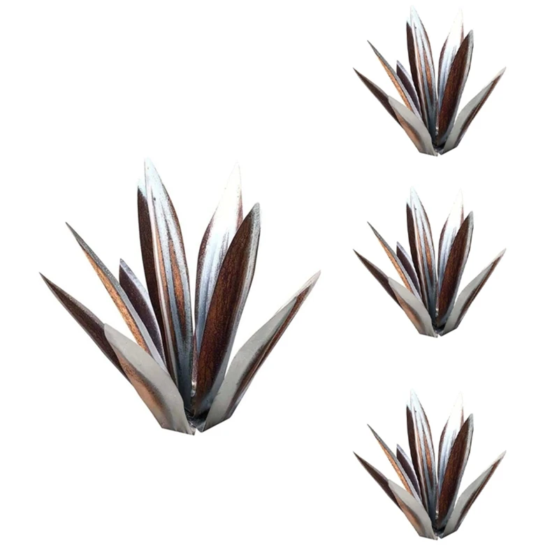 1 Piece Tequila Rustic Sculpture DIY Metal Agave Plant Rustic Hand Painted Metal Agave Garden Yard Art Decoration 55CM
