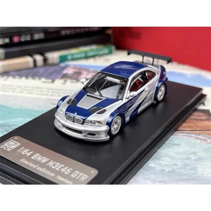 

In stock 1/64 BMW Need for Speed M3 GTR E46 die-cast alloy car model, children's festival gift, boys' toy, adult decoration.