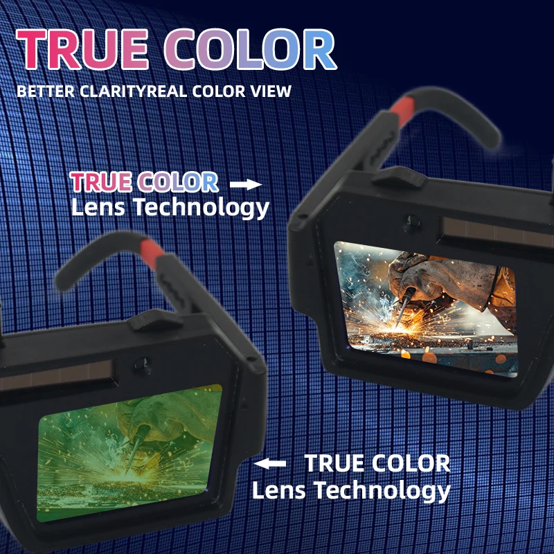 

New black auto-dimming welding goggles with replaceable lithium battery welding glasses for TIG-MIG arc plasma cutting