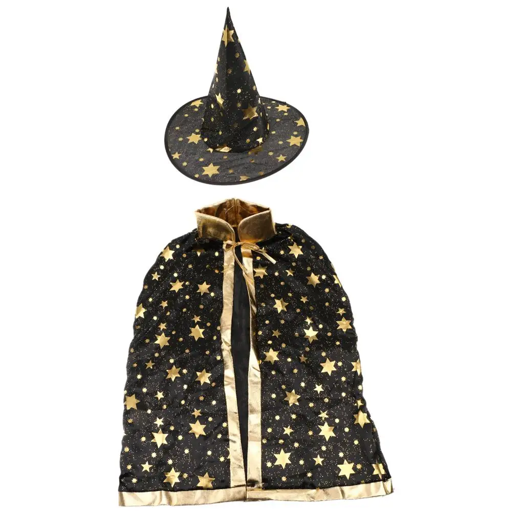 King Robe Cosplay Kids Halloween Costume Medieval Prince Accessory with Crown Cloak Cape for Party Stage Performances