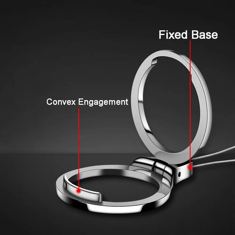 For Mobile Phone Ring Hang Rope 360 Degree Finger Ring Lanyard Mobile Holder Metal Stand Mobile Phone Straps