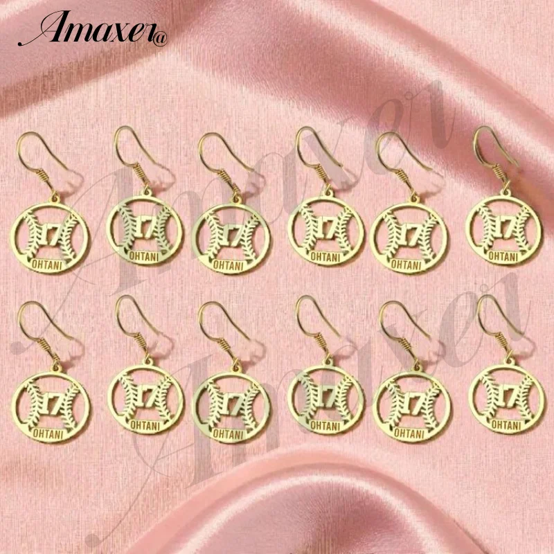 Personalized Soccer/Baseball/Volleyball/Basketball Earrings Custom Soccer Name Earrings Sports Team Jewelry Players Gifts