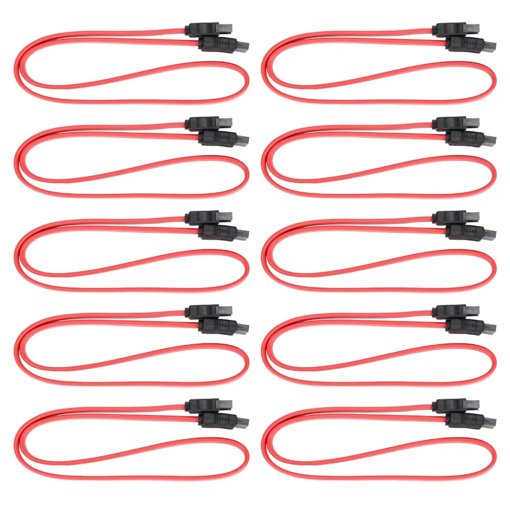 

10PCS Durable 7Pin SATA Cable 50cm Length High Speed SSD Data Cable SATA Extension Cable External Hard Disk