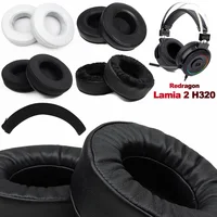 Almohadillas para auriculares Redragon Lamia 2 H320 SCYLLA H901, almohadillas de repuesto para auriculares, tela de malla, cubiertas para memoria, esponja, proteína suave