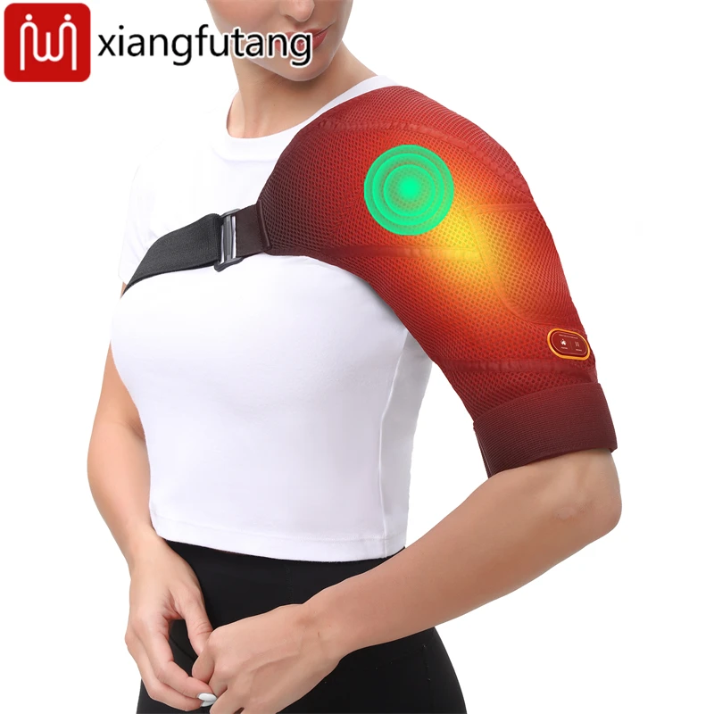 

Воздушный слой с подогревом, поддержка одного плеча, вибрационный массажер для плеч, снимает усталость суставов, жесткость, 3-уровневый регулируемый таймер