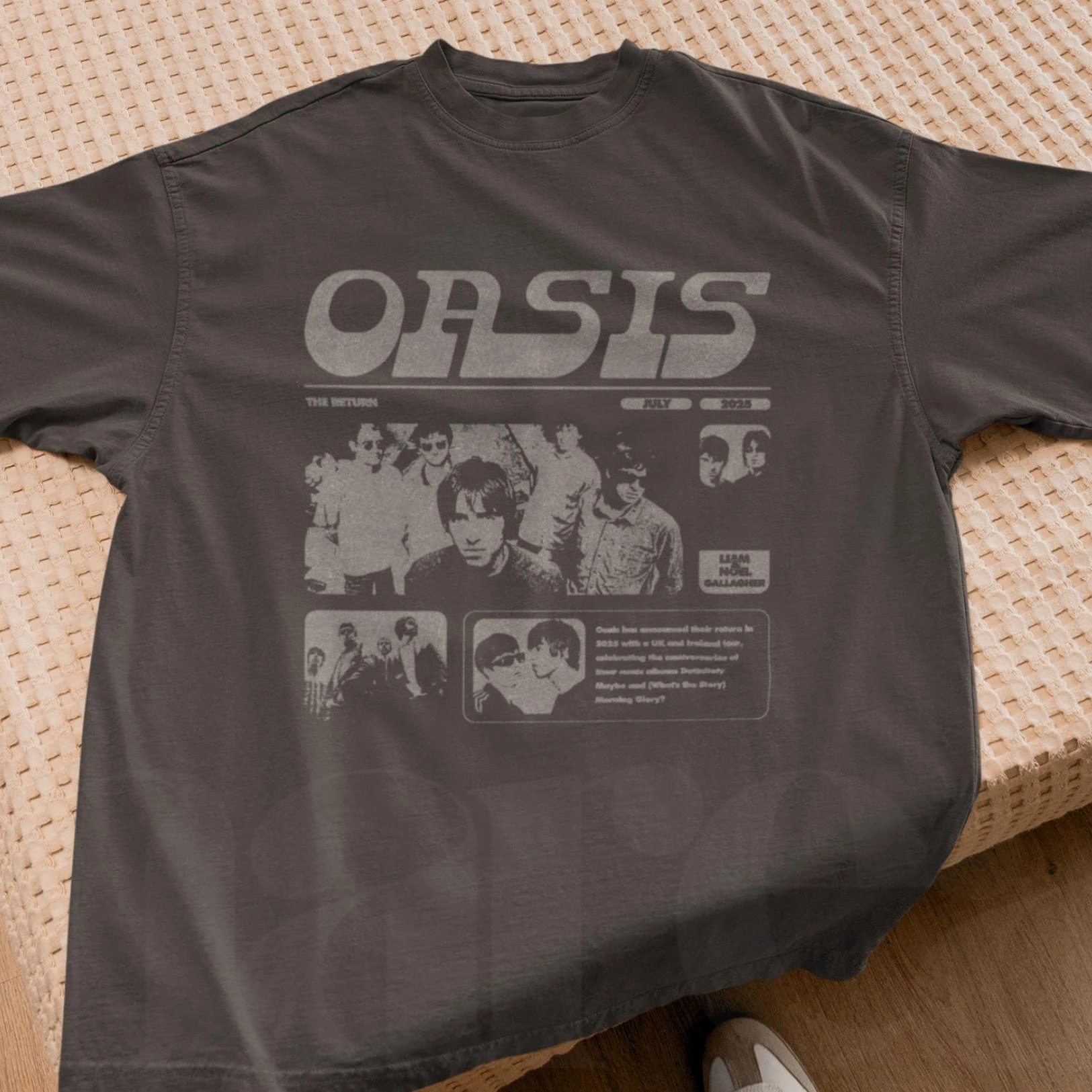 Oasis Unisex T-Shirt, Old-School-Rockband-T-Shirts, Oasis-Band-Geschenk – Detail 5