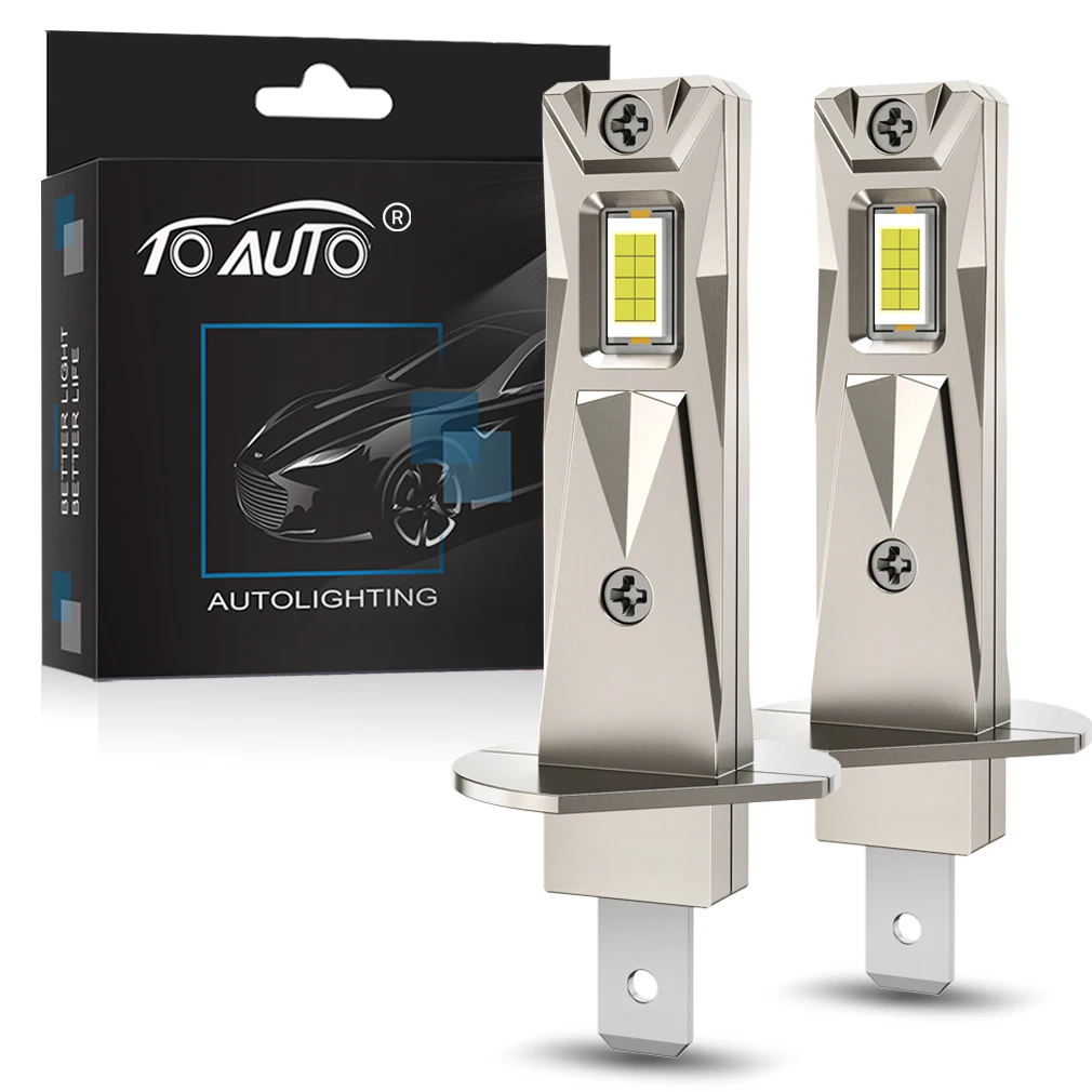 

H1 H3 Светодиодная лампа для фар 30000LM 80W Высокомощная автоматическая противотуманная фара 6500K 12V Светодиодные фонари для автомобильных фар Подорожные ходовые огни