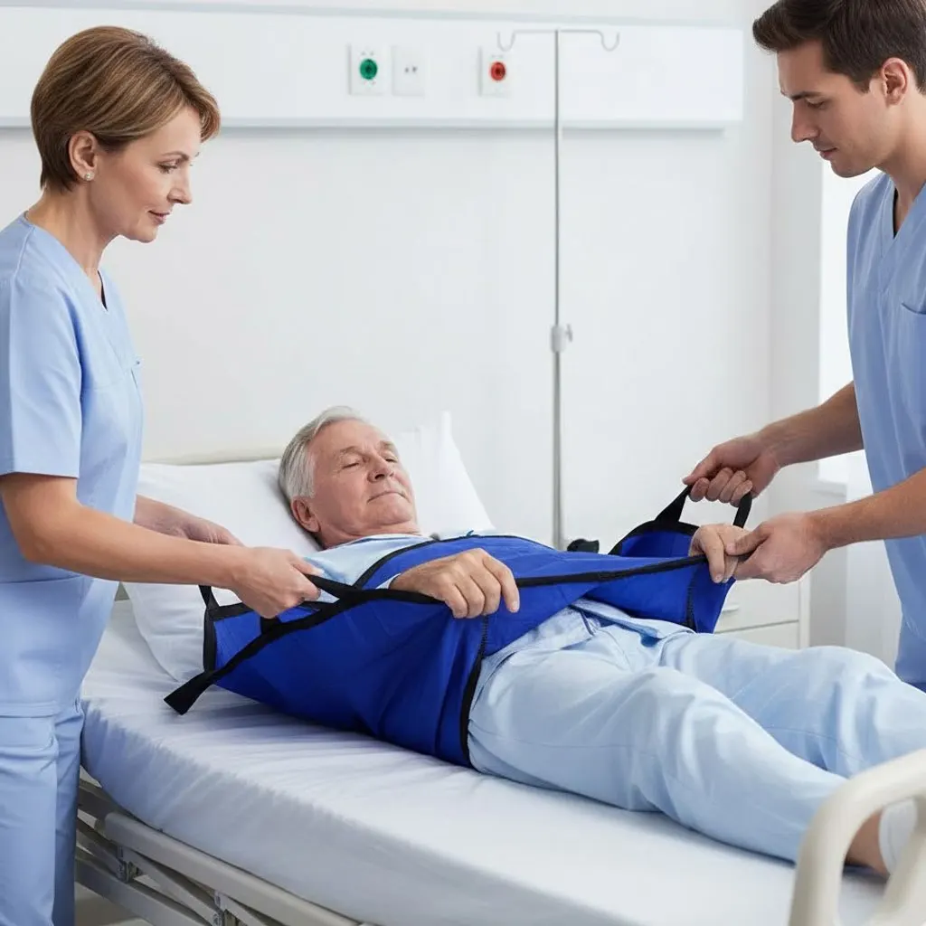 

Elderly Mobility Aid Lift Transfer Sling | Patient Assist Sheet & Soft Stretcher | Rehabilitation Care Nursing Accessories