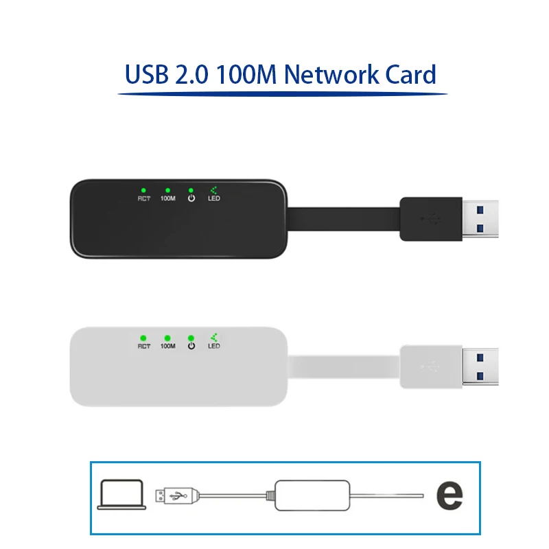 USB 100Mbps wired network card converter Ethernet Adapter USB 2.0 to Ethernet cable interface RJ-45 LAN Adapter gaming adaptive