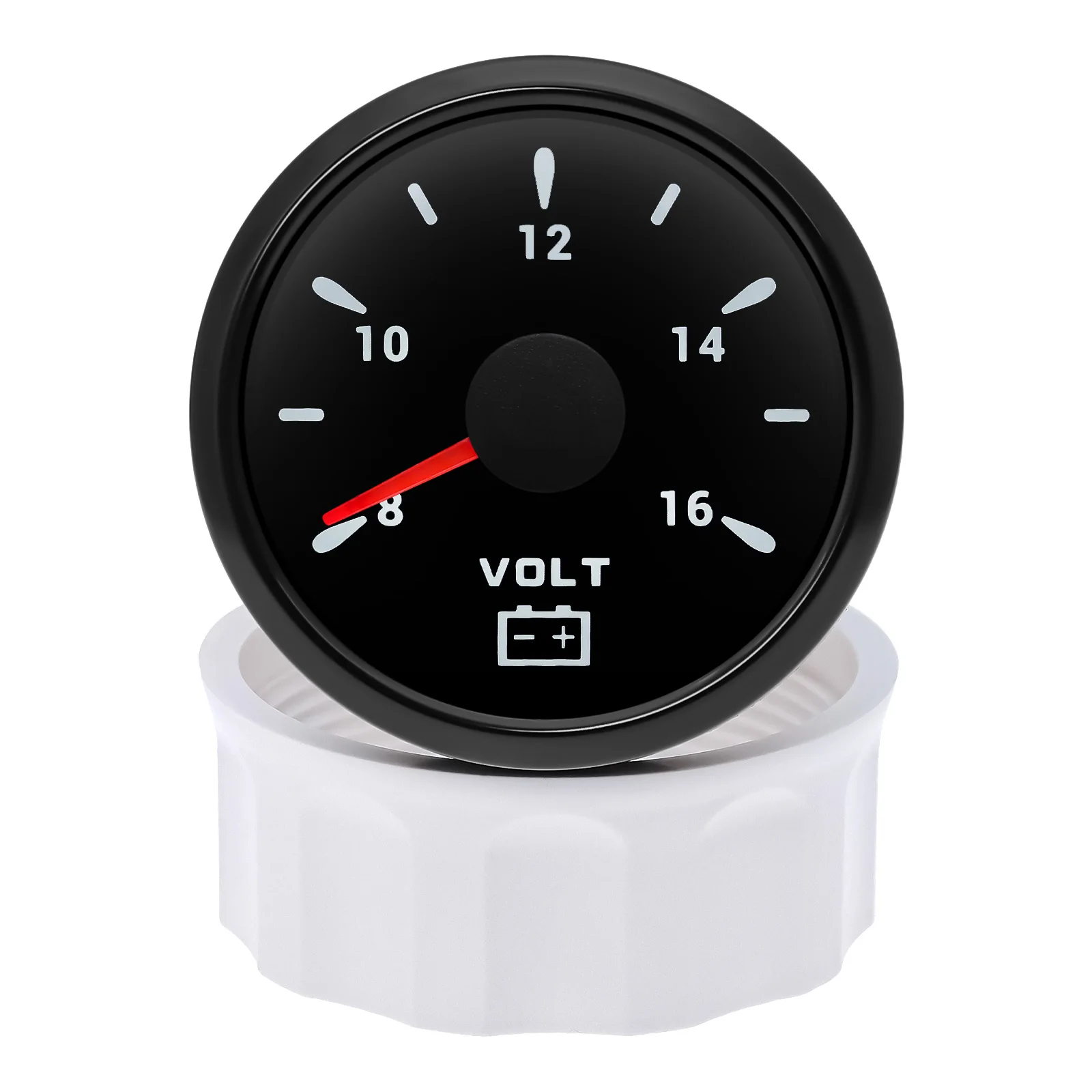 52mm Voltmeter Marine Voltage Gauge Boat Car Volt Gauge 7 Colors Backlight Waterproof Indicator 8~16V Voltmeter Digital Ammeter