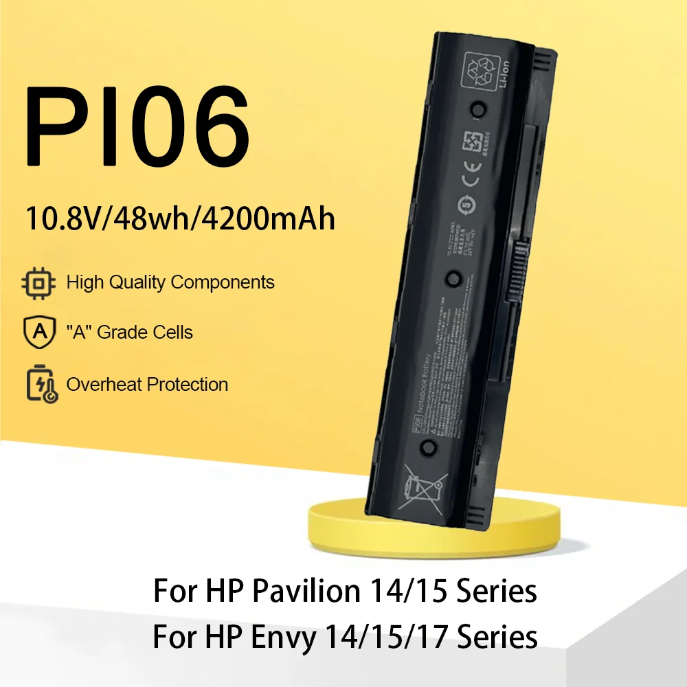 Аккумулятор PI06 для HP 710416-001 Pavilion 14 15 17 серии Envy 15-J000 17-J000 HSTNN-LB4N M7-J020DX 17-E020US HSTNN-UB4N TPN-L112