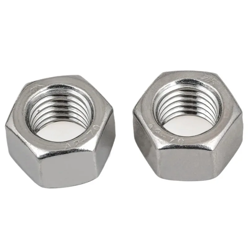 304 / 316 Stainless Steel Metric Hexagon Nut M8x1 M10*1.25 M12 M14 M16 M18 M20 M22 M24*1.5 M27*2 Fine Tooth Locking Nut