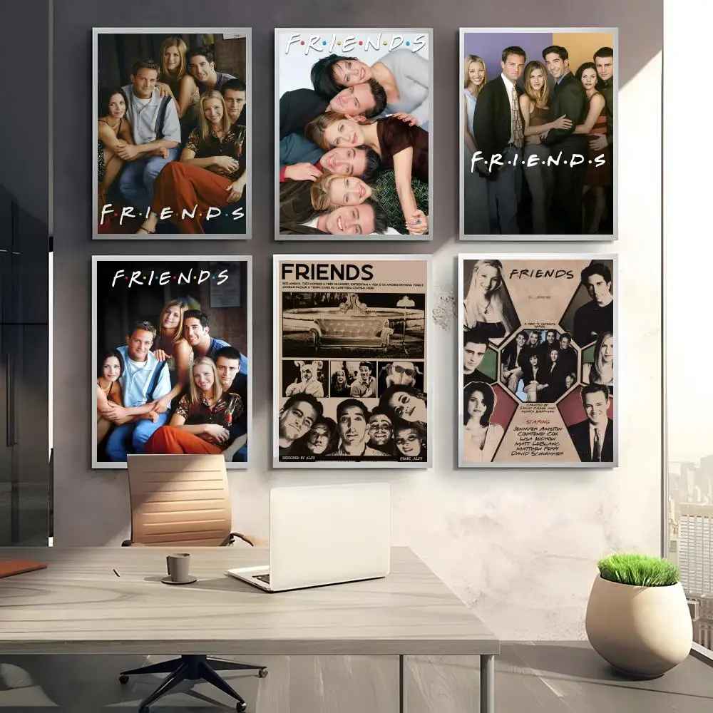 TV Show F-Friends Poster Perfect Sticker Self Adhesive Art Designed for Home Dining Office Spaces