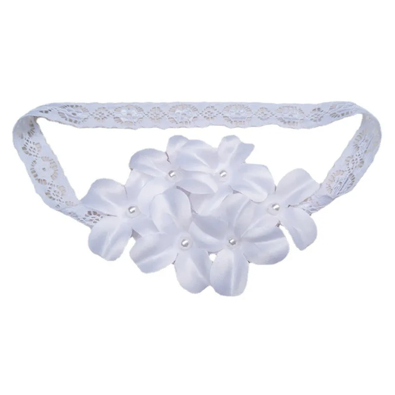 White Dorable Elastic Infant Headband - Gentle, Stylish Hair Accessory for Every Occasion, Perfect for Newborns & Toddlers