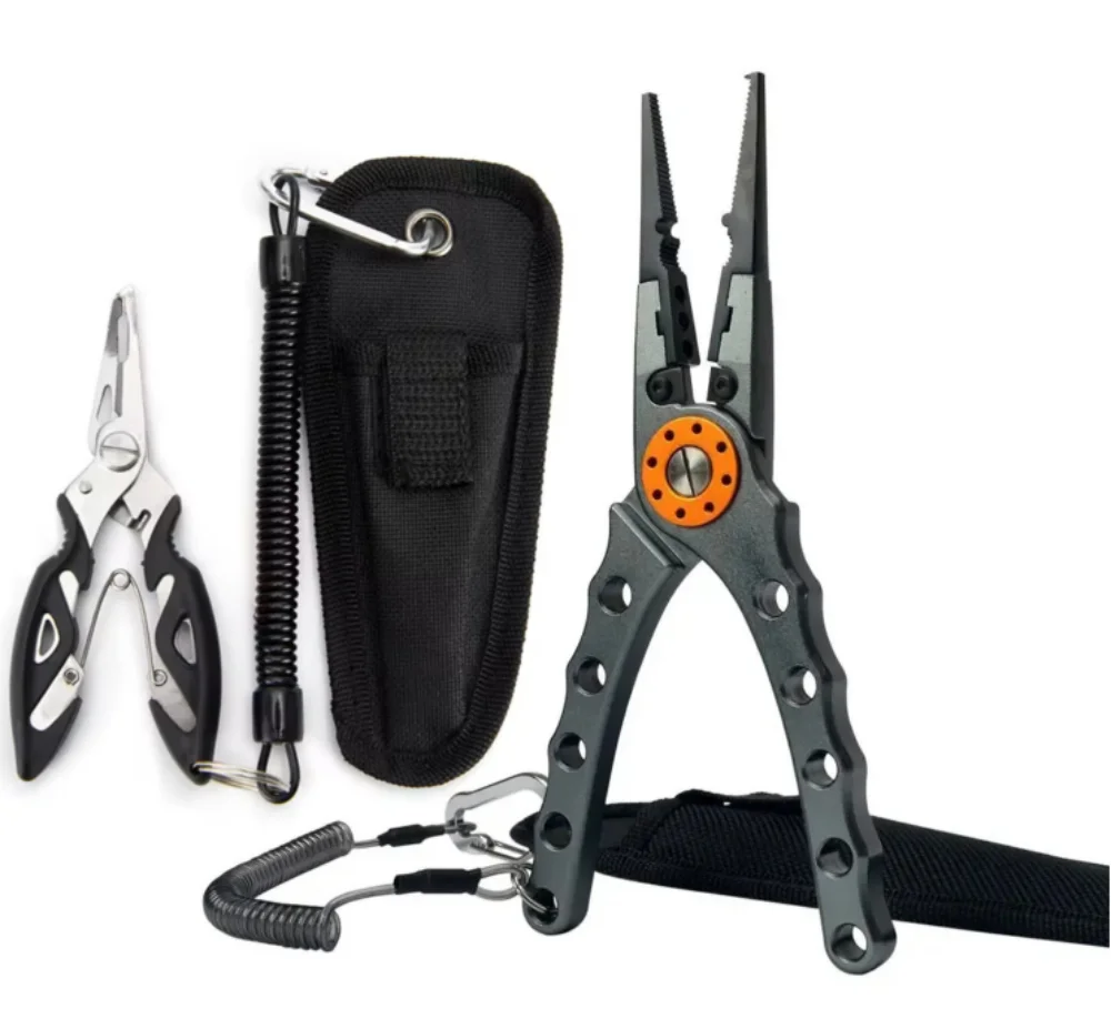 Outdoor Sea Fishing Multifunctional Fishing Pliers Aluminum Alloy Wire Cutting Hook Puller Fishing Tool Portable Fishing Pliers