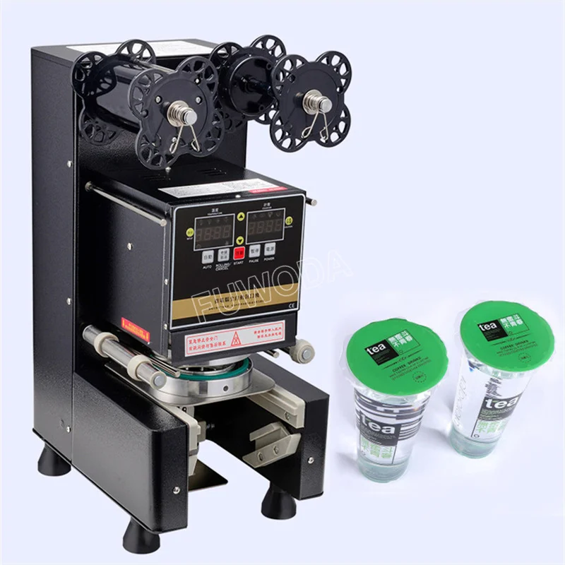 Milk Tea Drink Cup Plastic Paper Cup Sealing Machine Electric Automatic Sealer 9/9.5cm Bubble Coffee Tea Sealing For Business