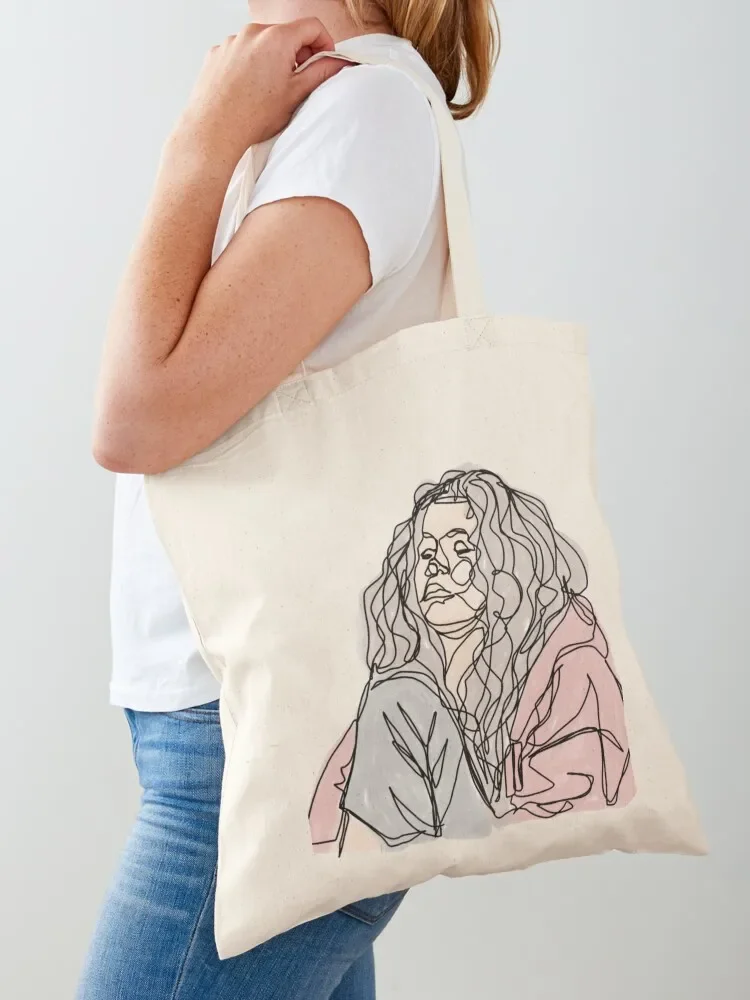 

Rue - continuous line work - Euphoria Tote Bag custom tote bag great bag handbag Beach