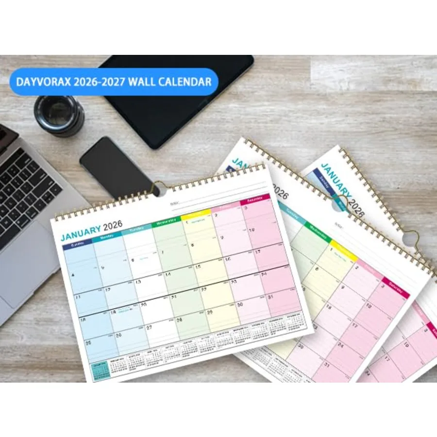 2026 Wall Calendar 18 Monthly Calendar 20262027 Jan 2026 Jun 2027 15" x 11.5" Hanging Wall Calendar 2026 with Thick Paper Lined