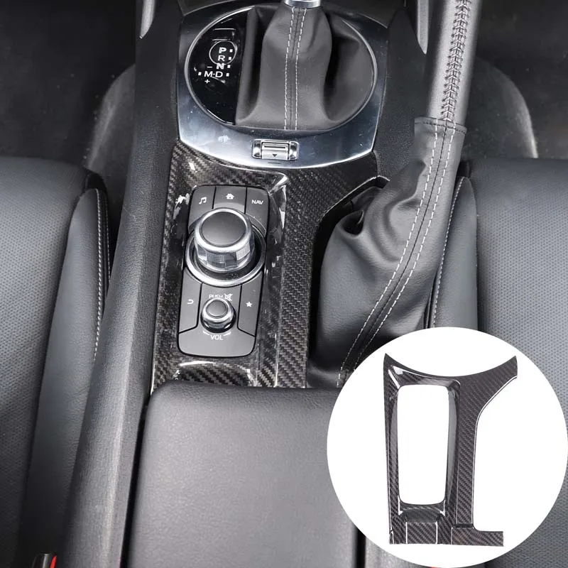 

1piece set Real Carbon Fiber For Mazda MX-5 Fiat 124 Abarth 124 2016+ Car Multimedia Panel Frame Decoration Sticker Accessories