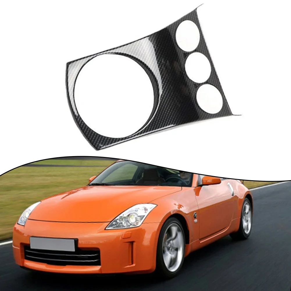 Center Console Button Gear Shift Interior Cover Trim For Nissan For 350z 03-05 Carbon Fiber Automat Gear Shift Panel Cover Trim