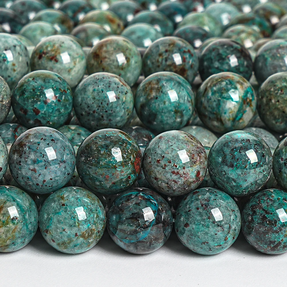 12MM Natural Chrysocolla Bead Strands Green Loose Spacer Beads For Jewelry Making DIY Handmade Bracelets 15''Strand