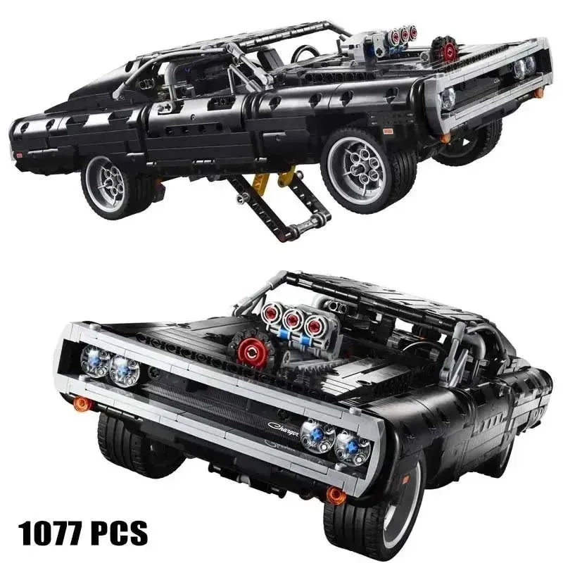 1077 PCS Dodge Charger Car Building Blocks Bricks Boys Birthday Christmas Girls Toys 42111Compatible  With