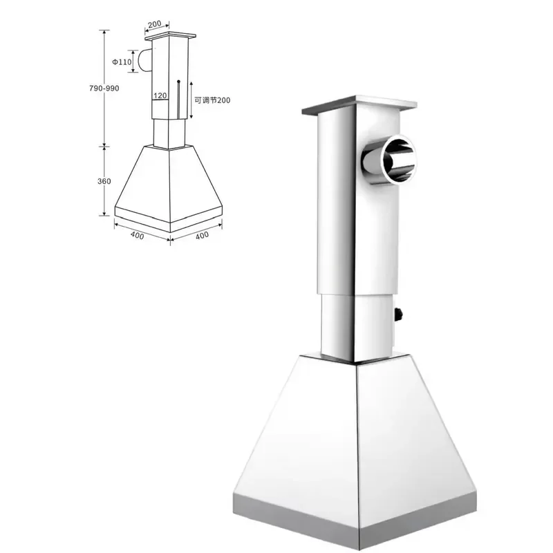 i BAXIT Welding Fume Suction Arm Stainless Steel Fume Extractor Hood Laboratory Atomic Hood