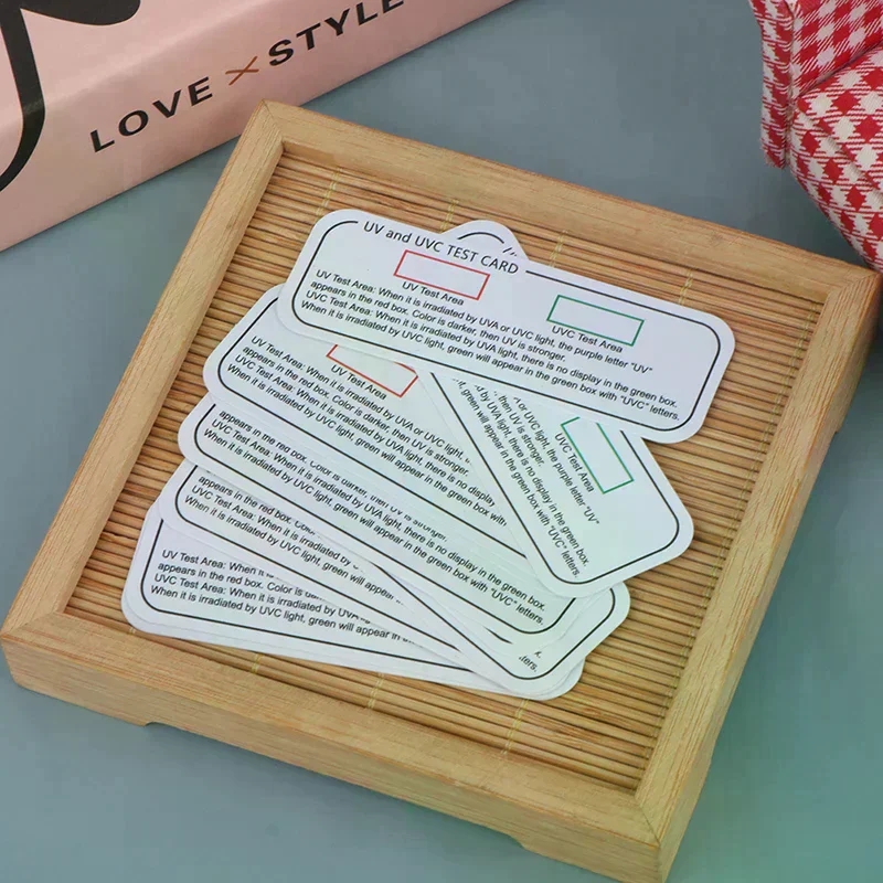 10PCS Light Test Cards UVA UVC Test Cards Light Wavelength Indicator Cards High Quality 7.00X2.50X0.10cm