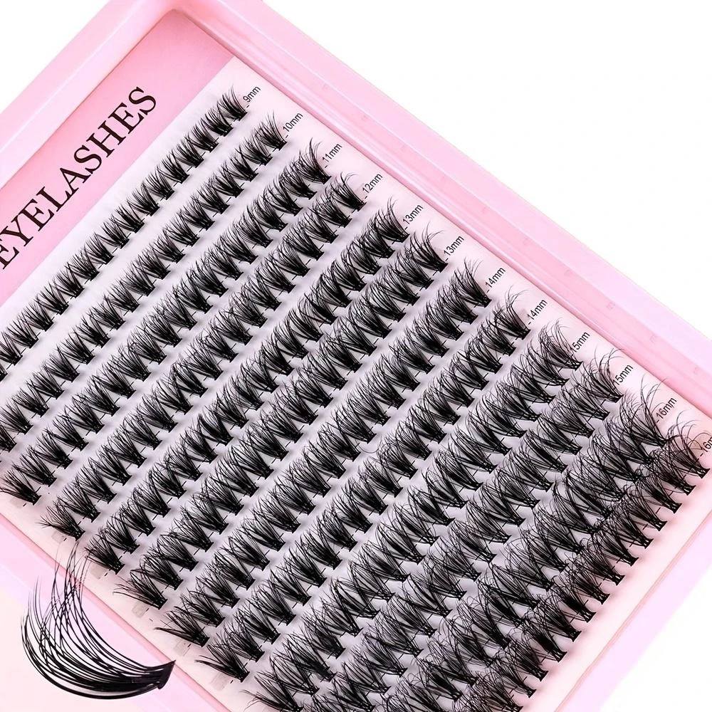 120 Stück Feenwimpern 8-16mm Manga-Wimpern C-Curl Aufwärts - Großer Spannweite DIY-Wimpern Natürliche Erweiterung Wet-Look Scharfe Anime-Wimpern – Detail 11