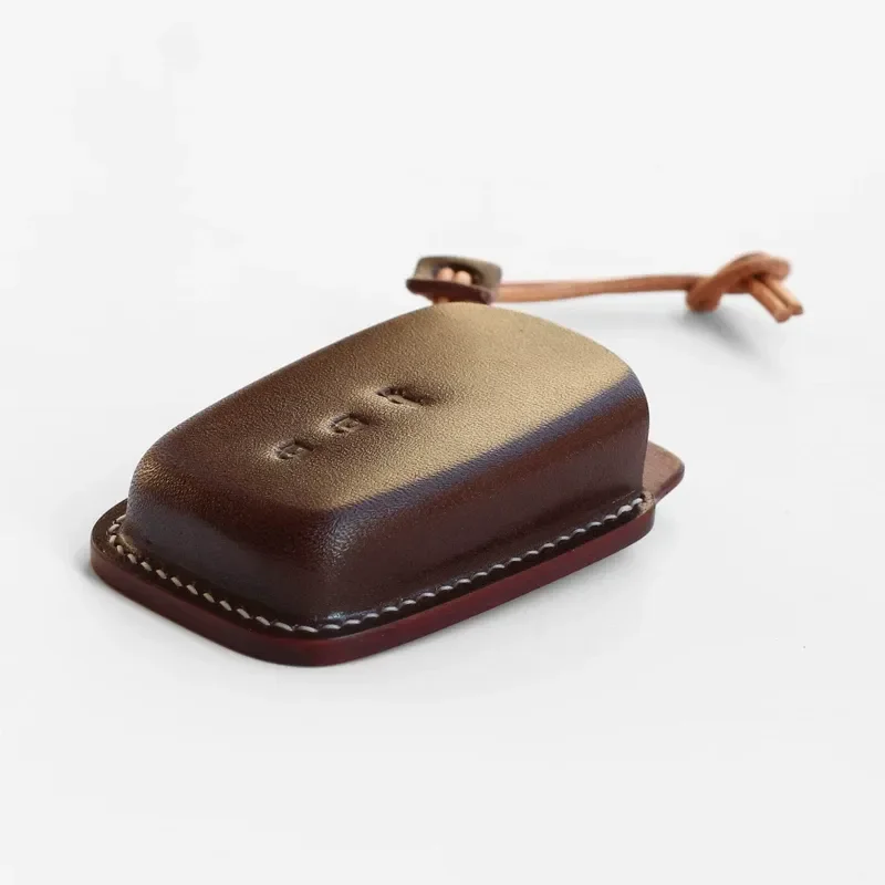 for Toyota RAV4 Highlander Prado Handmade Leather Simple Key Case Personalized Custom Key Cover view 3