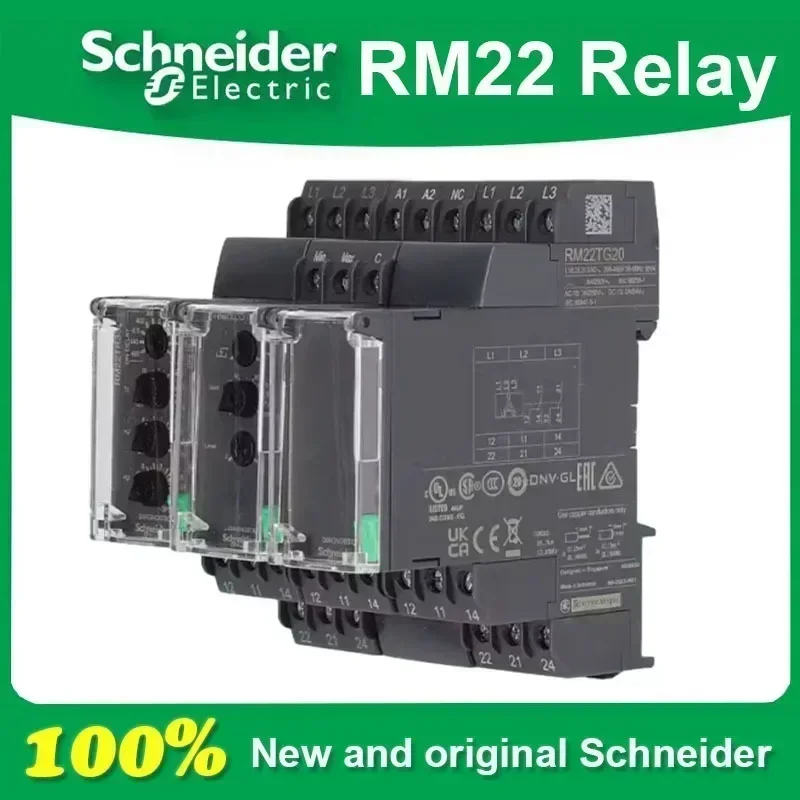 

100% New and Original Schneider Three-phase Monitoring Phase Sequence Relay RM22TG20 RM22TR33 RM22LG11MR