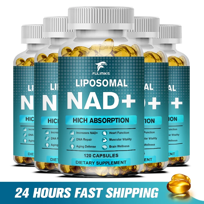 Liposomal Pure NAD + Supplement 1000mg, Highest NAD Pontcy High Absorption Energy & DNA Repair Anti-Aging 120 Capsules