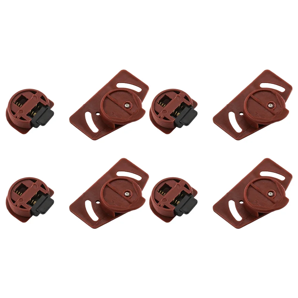 بكرات باب منزلق هادئة قابلة للتعديل، مجموعة من 4 عجلات من النايلون والحديد للخزانة والخزانة وأجهزة استخدام الأثاث #3