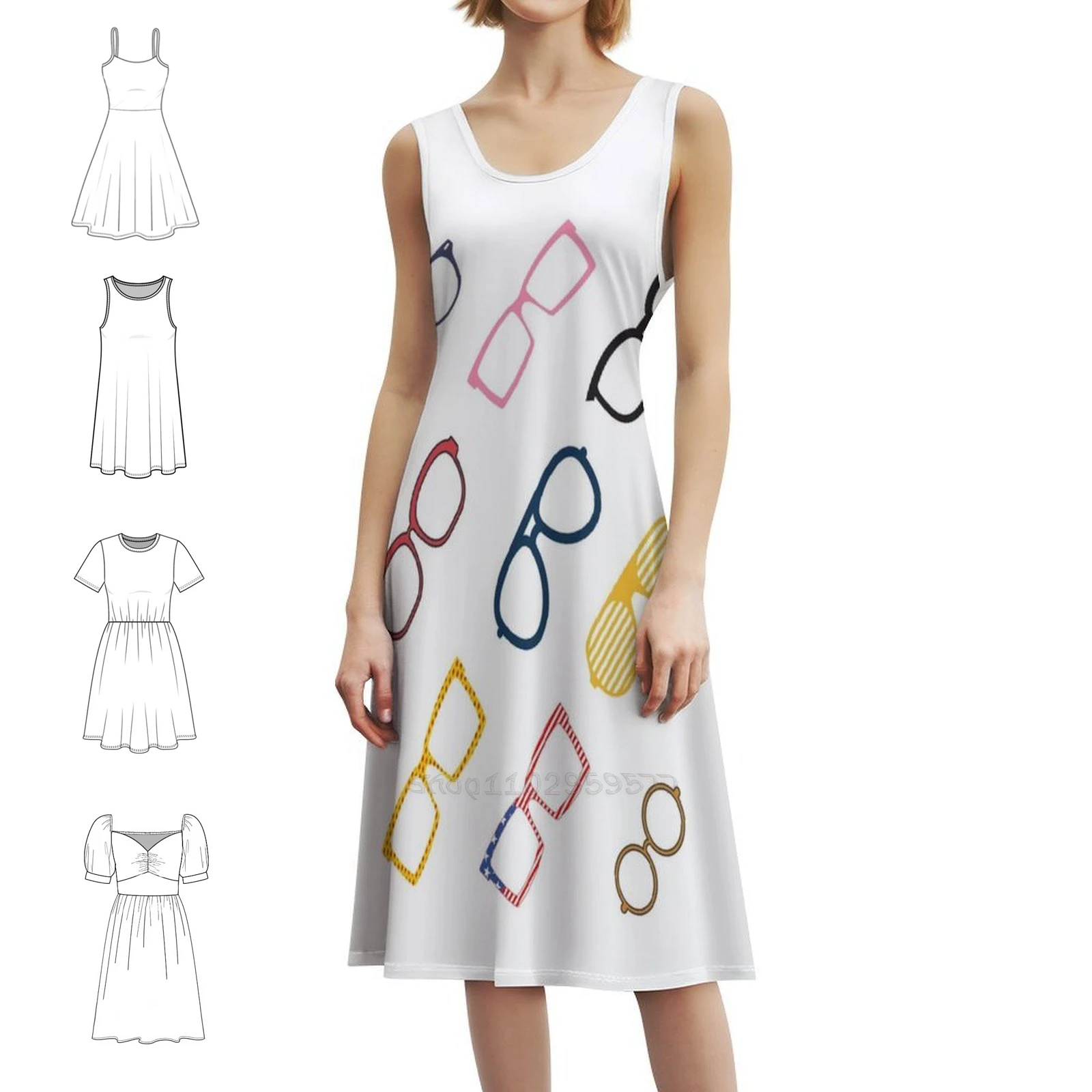 

Наклейка на очки в корейском стиле, повседневное платье для женщин, простые повседневные офисные женские платья, очки, забавный мем, милый кот, крутая собака