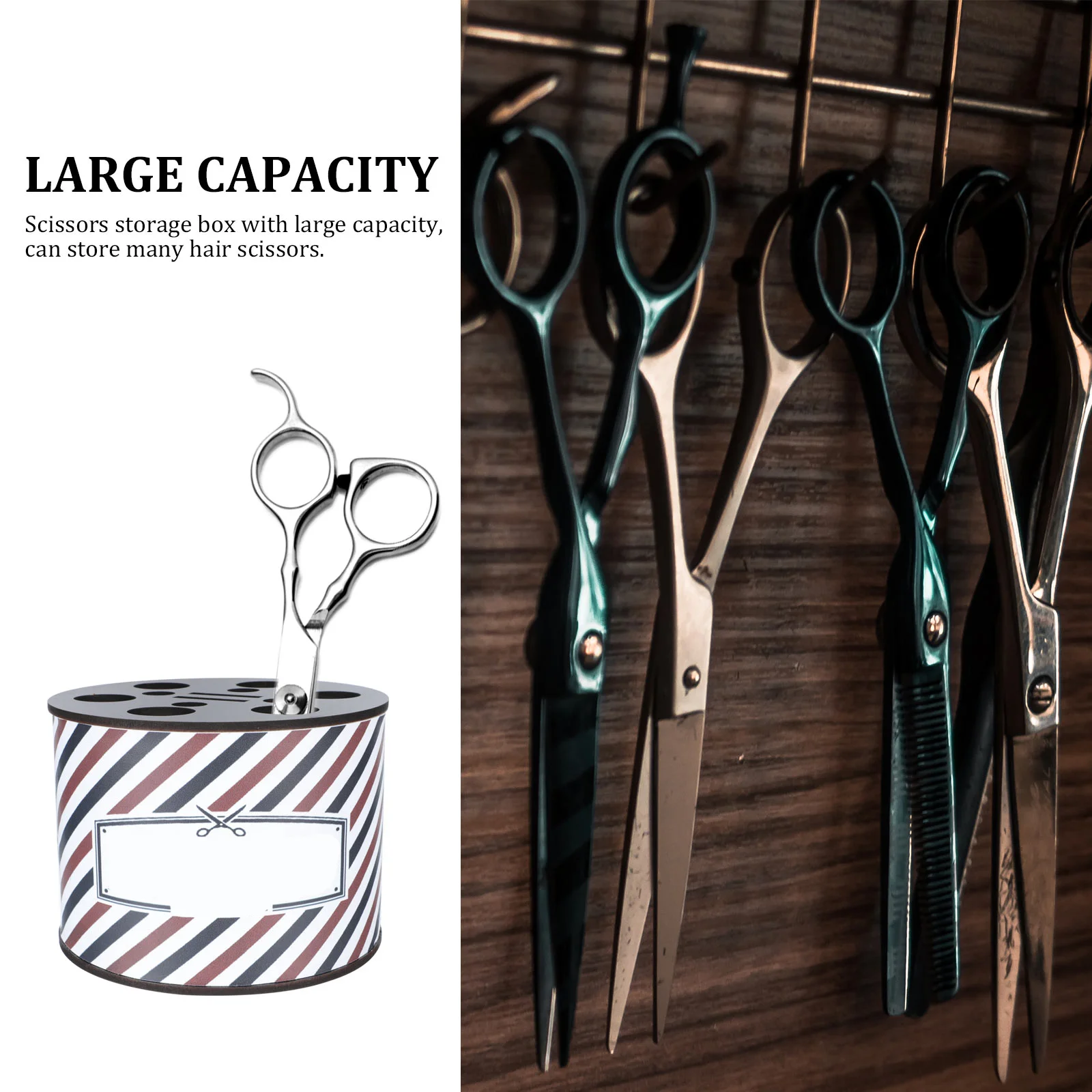 

Hairdressing Tool Box Scissors Holder Large Capacity Durable Storage Case Portable Travel Stylist Salon Professional