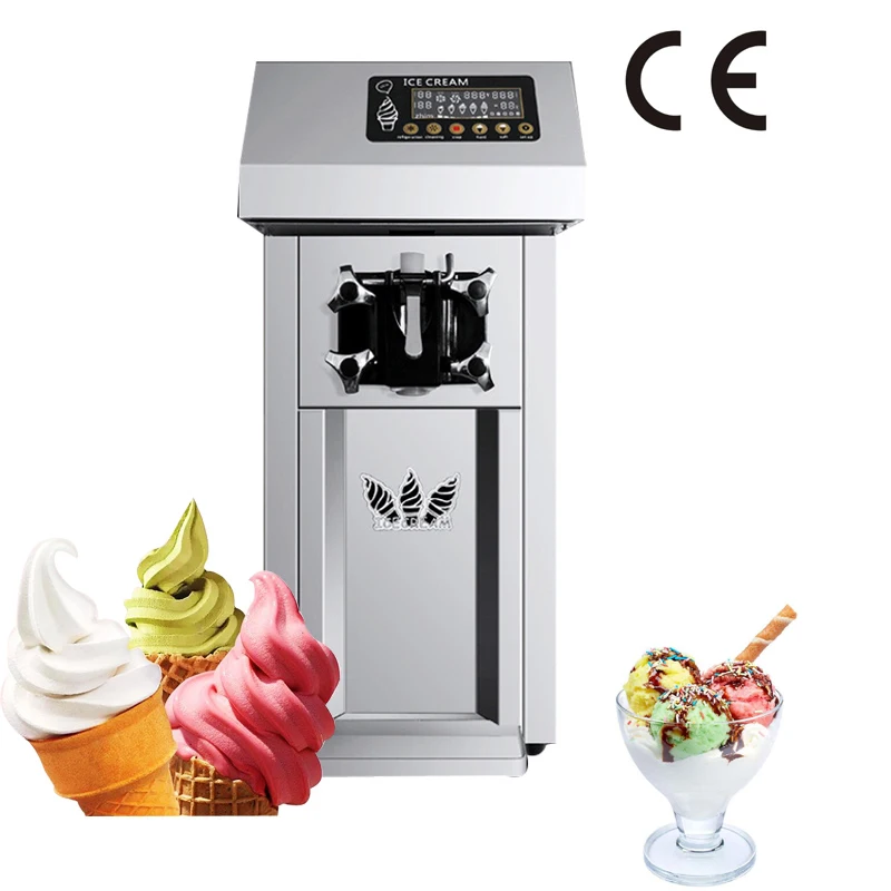 

Soft Ice Cream Machine Commercial Fully Automatic Stainless Steel 220V/110V Vertical Sundae Refrigeration Equipments Cone Maker