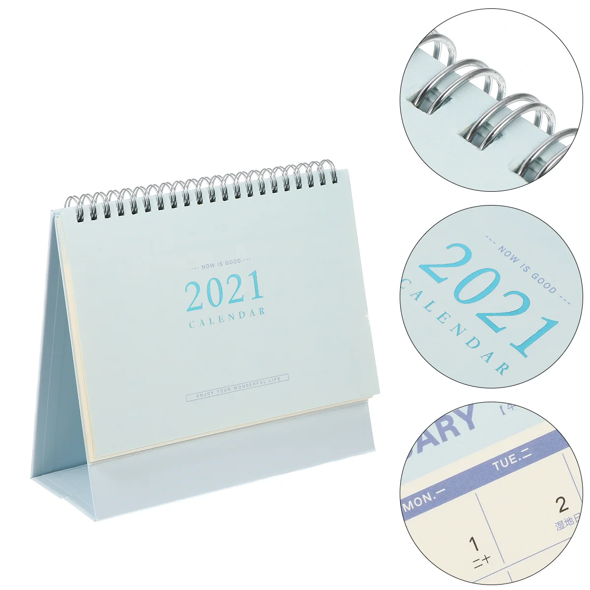 

Портативный однотонный настольный календарь 2021, бумажный настольный планировщик расписания премиум-класса, большая сетка для заметок, настольный календарь для офиса