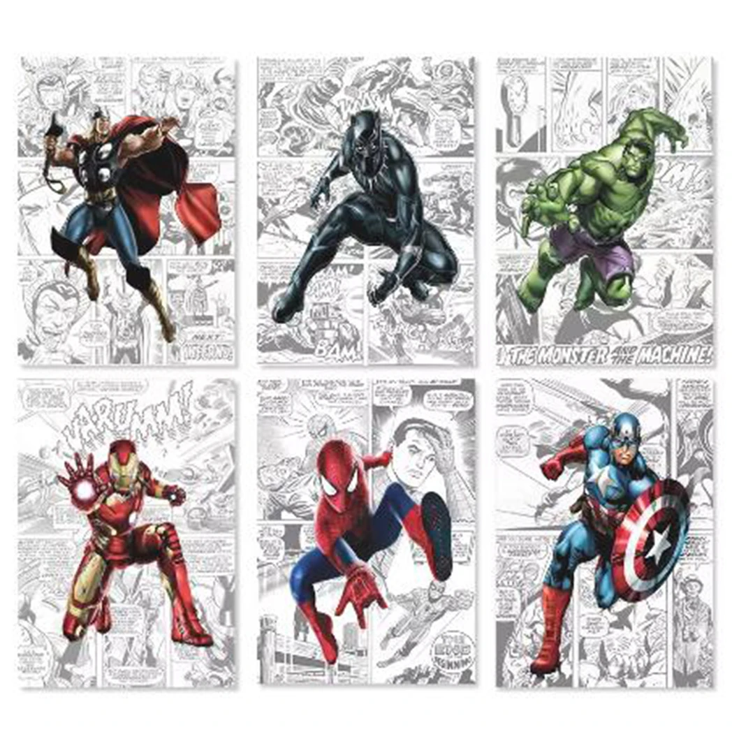 

MINISO Disney Avengers Marvel Super Heroes Spider-Man Hulk Home Living Room Bedroom Kid's Room Wall Decor Poster Canvas HD Print