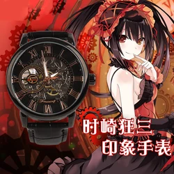 Anime DATE A LIVE Kurumi Tokisaki tema studente orologio da polso uomo donna moda retrò cinturino in pelle orologio Cosplay regalo di compleanno