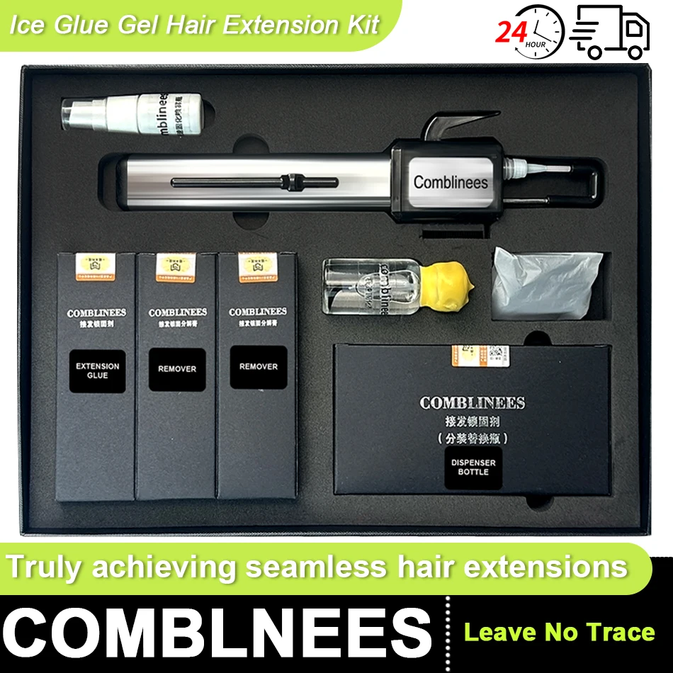 

Инструмент для установки утюга для наращивания волос Comblinees P1 с наборами для быстрого склеивания и подставкой для удлинения линии расчески для бесшовного применения