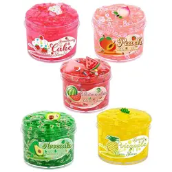 70ml Fruit Slime Stretchy Toys Non-sticky Cloud Stress Relief Colour Clay Slime Decompressions Toys Stress Reliever Party Favor