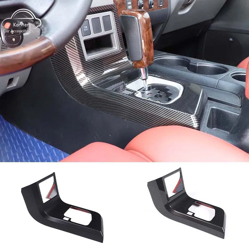 

For Toyota Tundra 2007-2013 ABS Carbon Fiber Style Car Interior Center Control Shift Panel Frame Decorative Cover Accessories