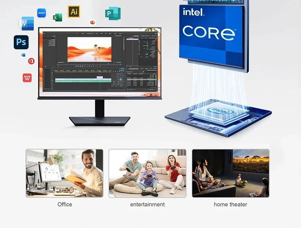 미니 PC 인기상품 윈도우 11 인텔 N150 32GB 램 512GB/1TB SSD PC 게이머 컴퓨터 듀얼 WIFI 6 BT5.2 4K HD 미니 게이밍 PC 데스크탑 썸네일 3