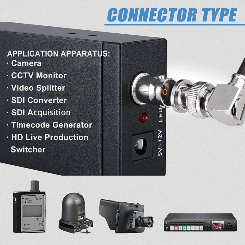 DT19 BNC Male Plug RF Coaxial Cable RG58 90-Degree Right Angle Pigtail for CCTV SDI Camera