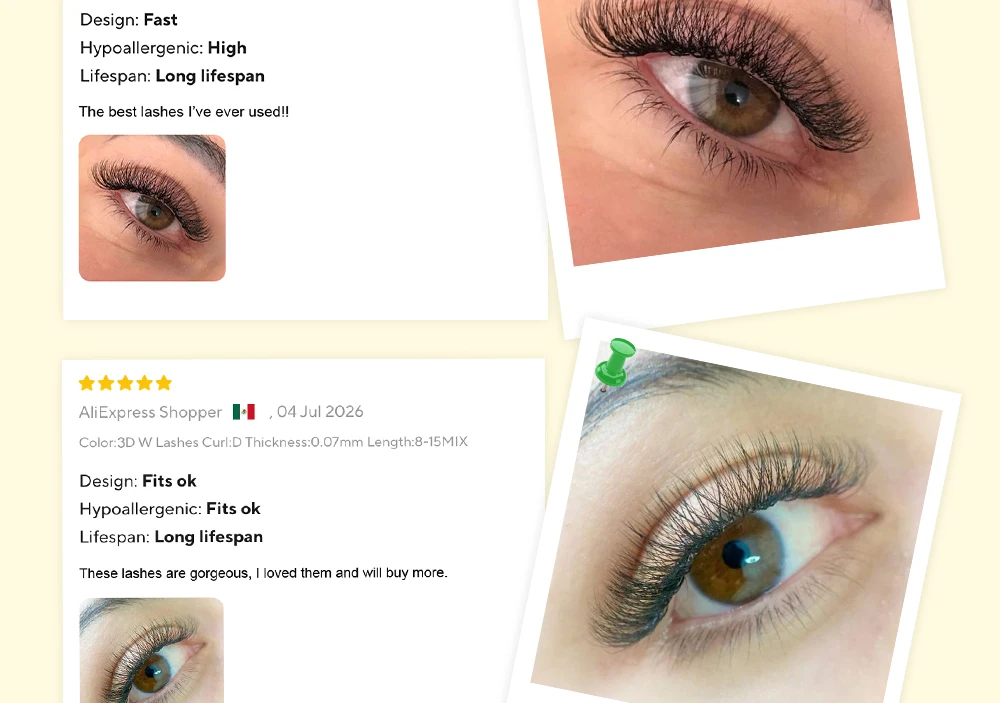 LUKATME 3D W-Form Wimpernverlängerungen, vorgefertigte Fächer, natürliche Wimpern U3D Clusters C/D Curl, Easy Fan Wimpern 8-15mm für Salon und Anfänger – Detail 15