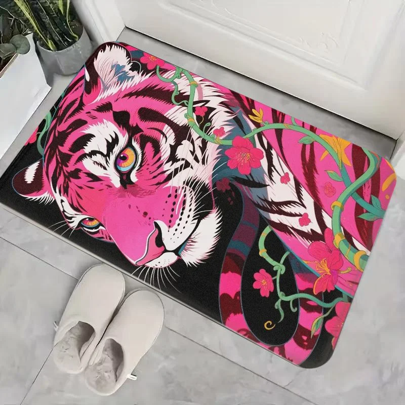 VIKAMA Blauwe Achtergrond Text - Printed Rug Abstract recensie en prijs