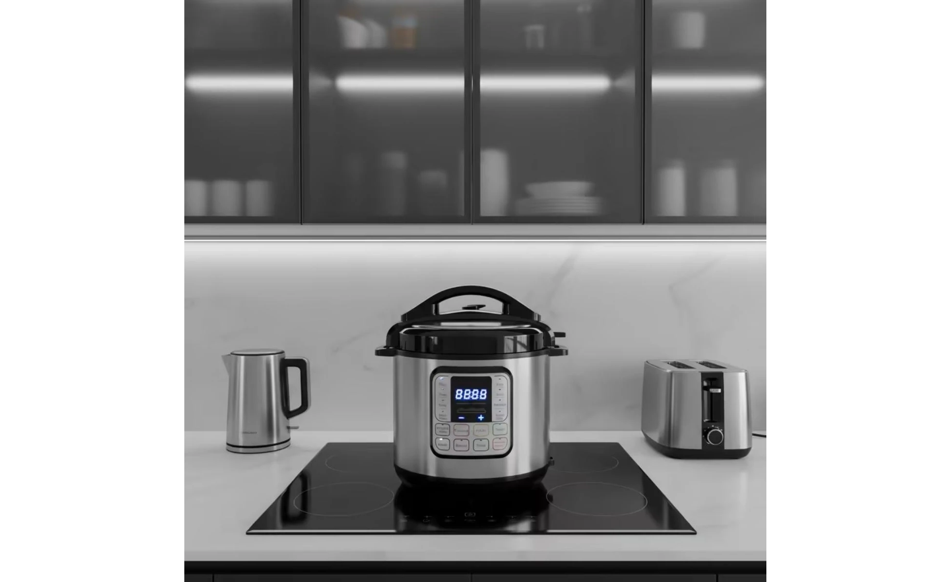 Electric Pressure Cooker Stainless Steel Pressure Cooker with Removable Pot Multicooker Compact Appliance Safe for Home Cooks Electric Pressure Cooker Stainless Steel Pressure Cooker with Removable Pot Multicooker Compact Appliance Safe for Home Cooks