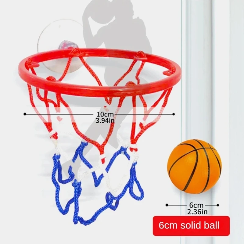 6cm Mini-Basketball mit Saugnapf Reifen Indoor Home Sport Basketball Reifen Kit für Kinder lustige Spiel Fitness Übung