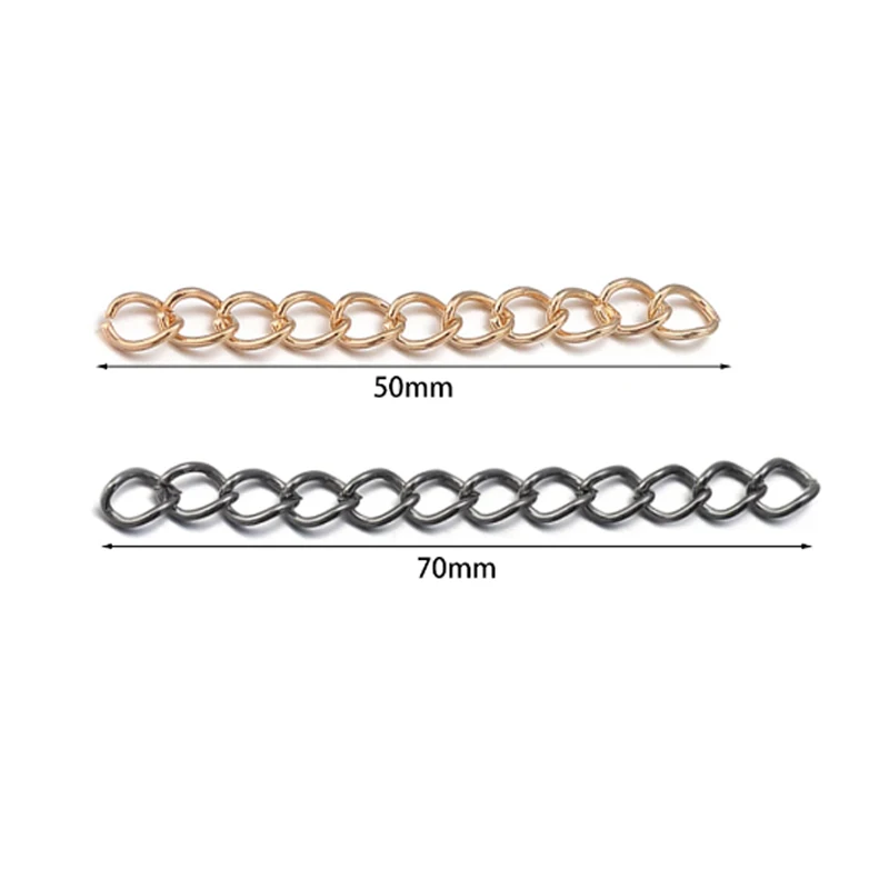 SAUVOO 100 Pcs/lot Extender Chains Necklace Bracelet Extended Chains Extender Tail Chain Connector For DIY Jewelry Making