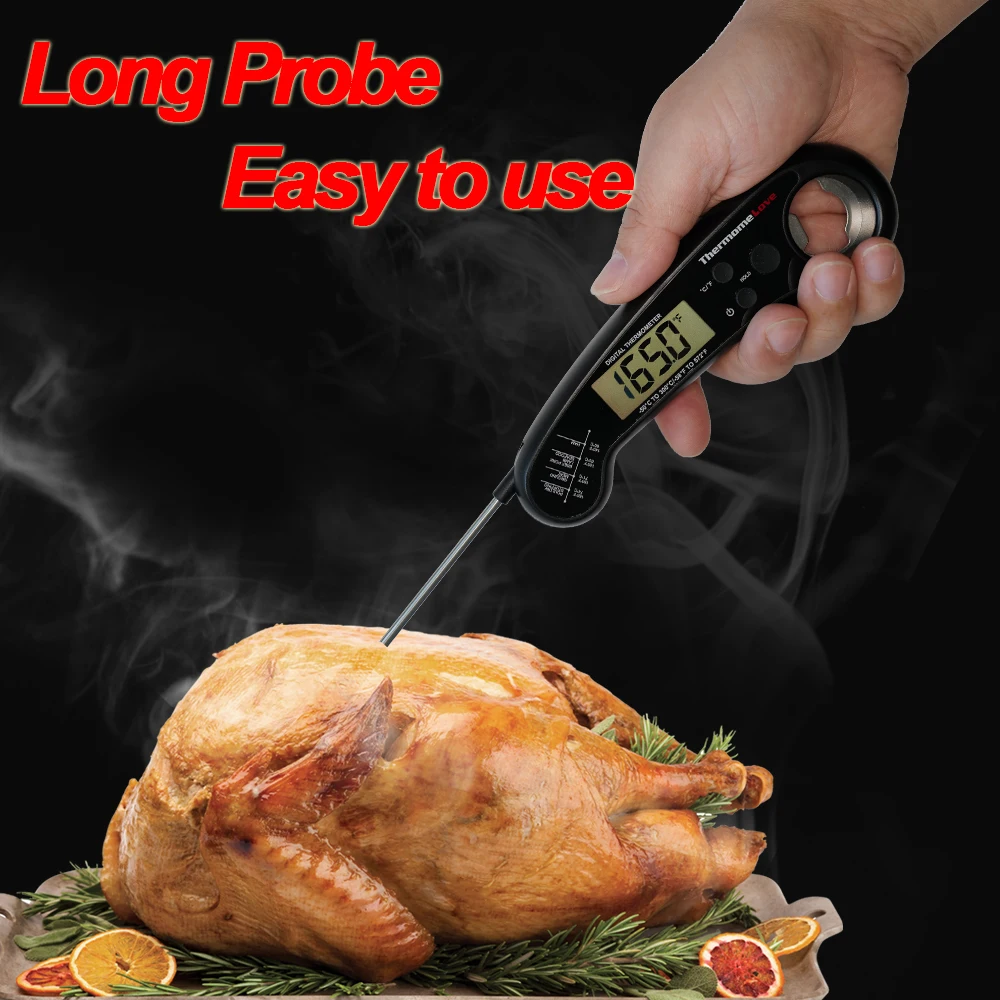 Home Cooking Fast Foods - Schnell ablesbares Fleischthermometer für Zuhause, Küchen-Sets,